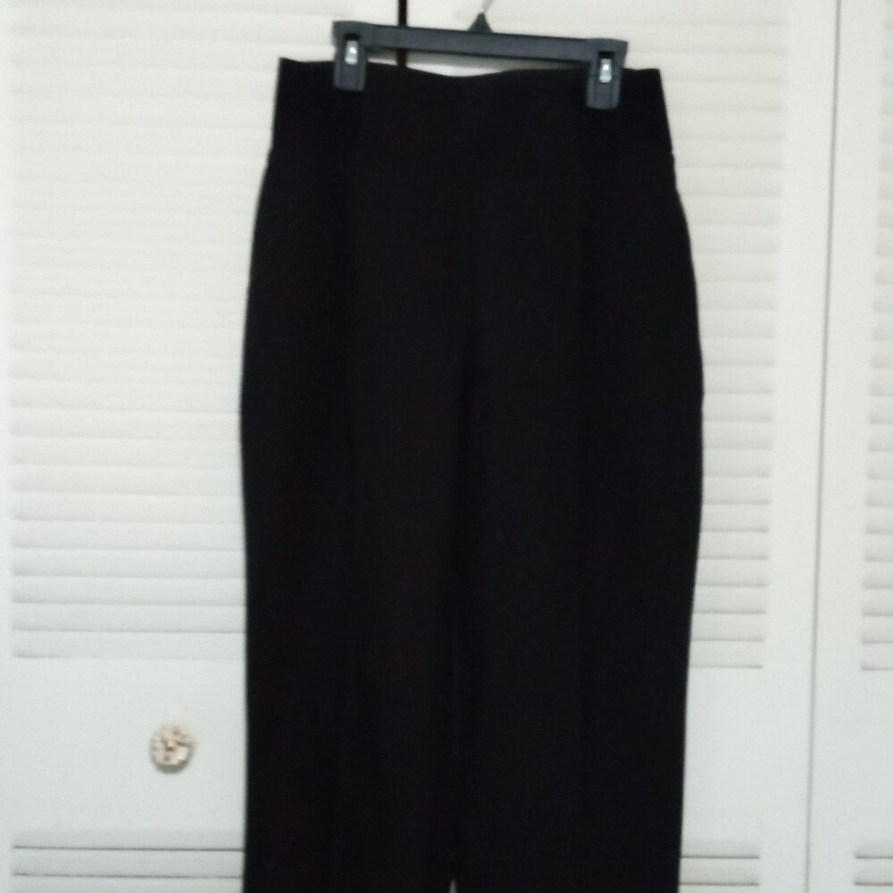 DG2 By DIANE GILMAN Black Stretch Pull-On Dress Pant XS S Slimming Waist
